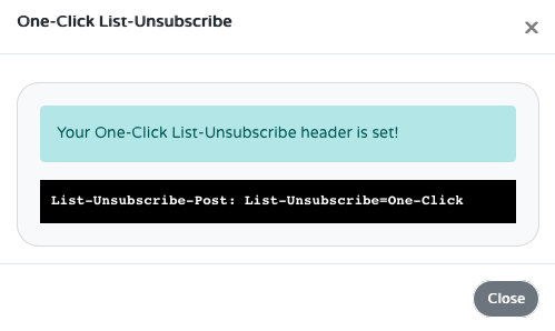 One-Click List-Unsubscribe in InboxSys